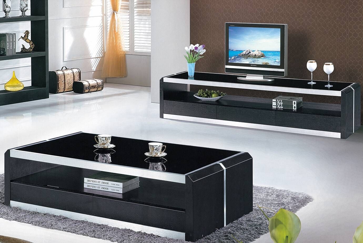 Glass Living Room Furniture Living Room Design And Living Room Ideas Throughout Coffee Table And Tv Unit Sets (View 24 of 30)