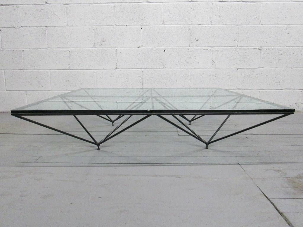 Glass Top Coffee Table With Shiny Metal Circle Legs – Jericho Regarding Short Legs Coffee Tables (Photo 27 of 30)