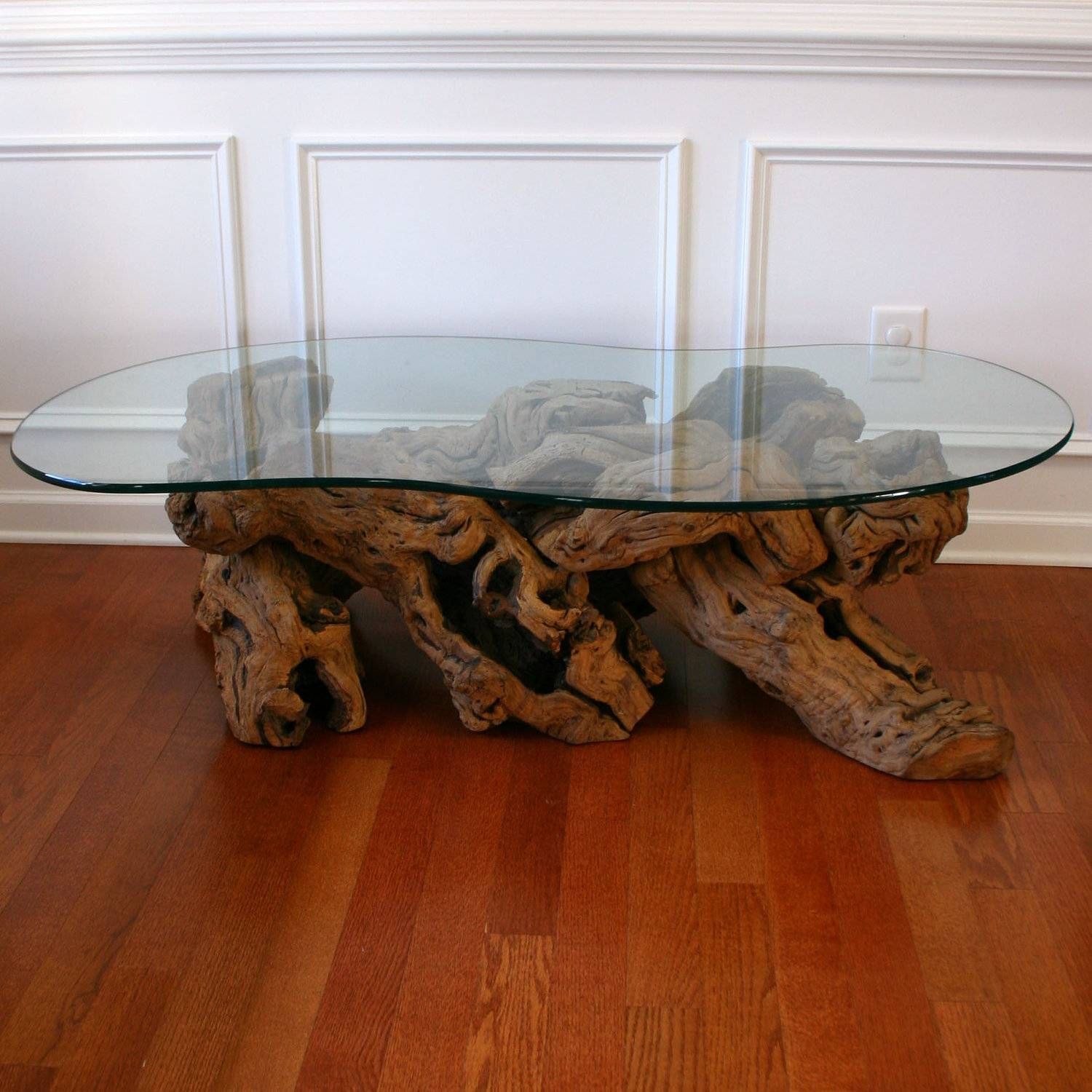 Glass Top Coffee Table With Wood Base | Coffee Tables Decoration Throughout Quality Coffee Tables (View 1 of 30)