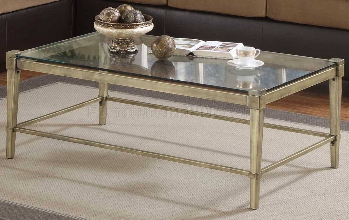 Glass Top Modern 3pc Coffee Table Set W/metal Legs Pertaining To Glass Metal Coffee Tables (View 2 of 30)