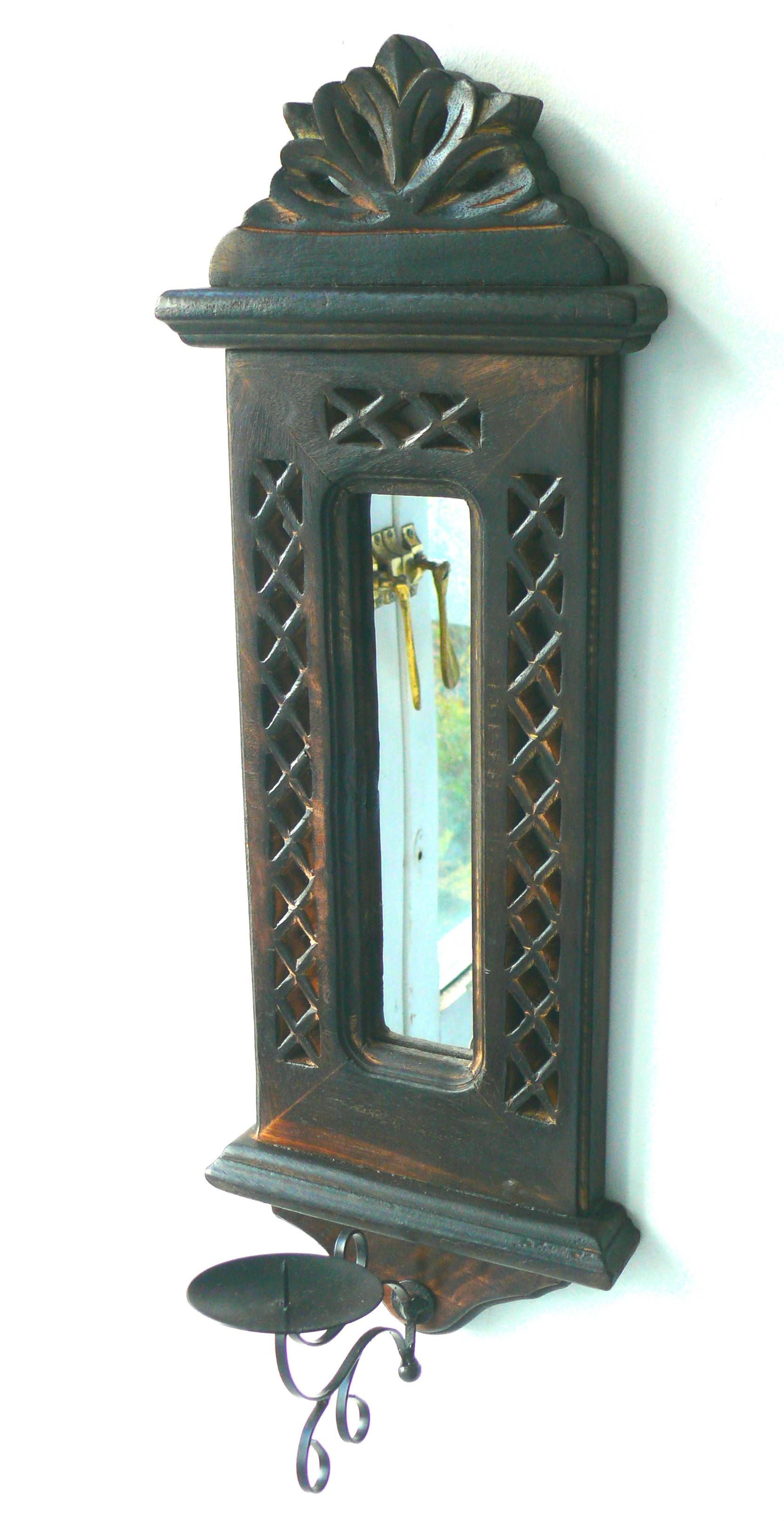 Gothic Wall Mounted Mirror And Candle Holder – The Camphor Tree Inside Gothic Wall Mirrors (View 23 of 25)