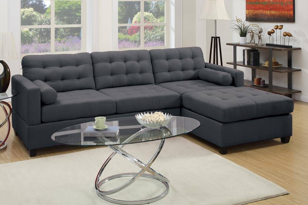 Grey Fabric Sectional Sofa – Steal A Sofa Furniture Outlet Los Regarding Fabric Sectional Sofa (View 20 of 30)