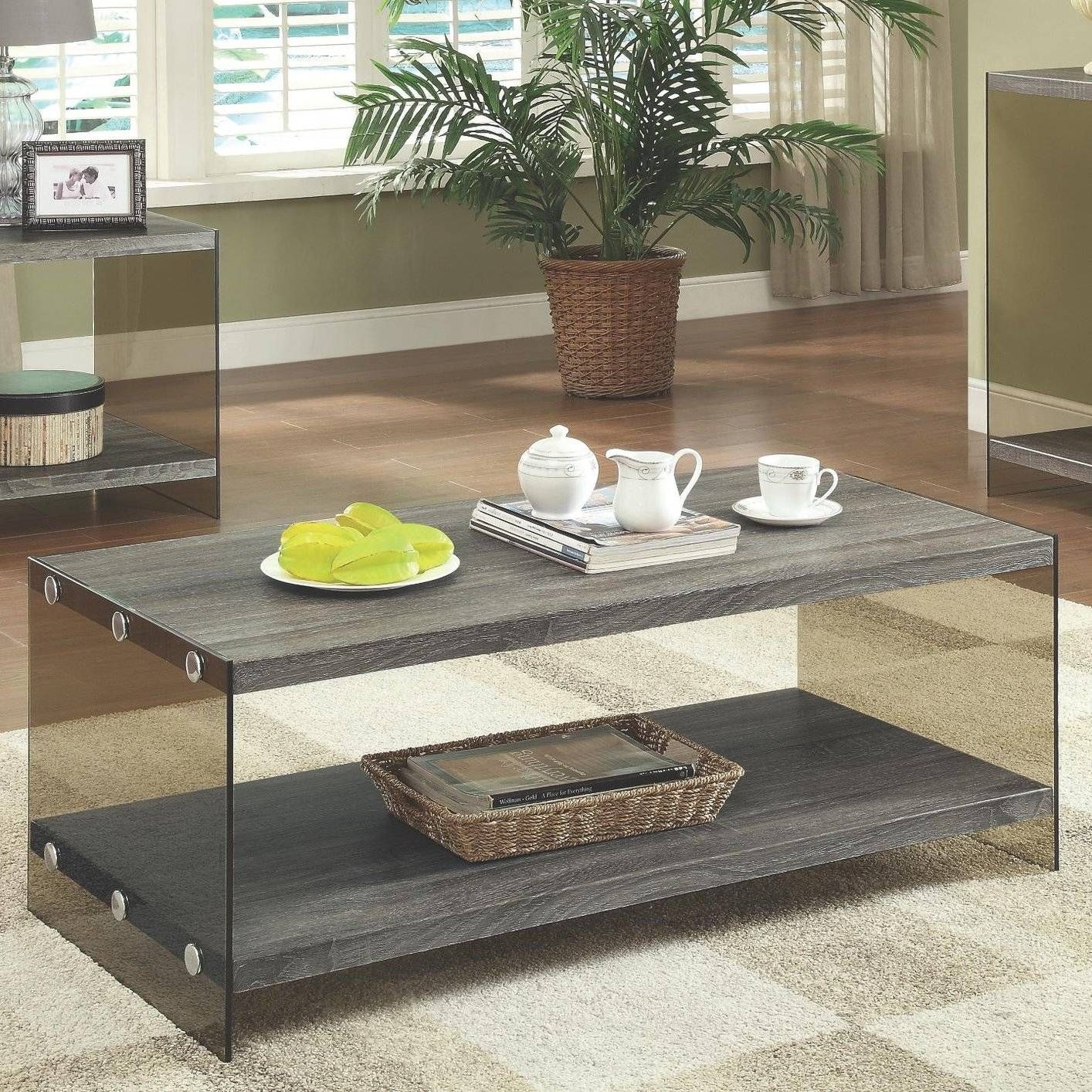 Grey Glass Coffee Table – Steal A Sofa Furniture Outlet Los Angeles Ca Pertaining To Grey Coffee Table Sets (View 25 of 30)