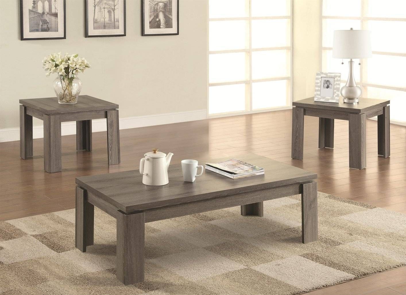 Grey Wood Coffee Table Set – Steal A Sofa Furniture Outlet Los In Grey Coffee Table Sets (View 1 of 30)