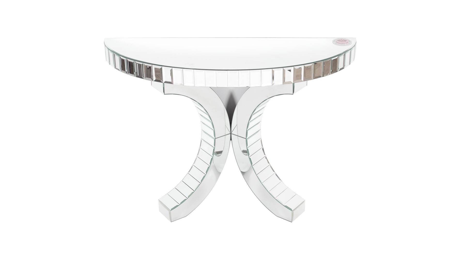 Half Circle Accent Table White Half Circle Accent Table, Small Regarding Half Circle Coffee Tables (View 27 of 30)