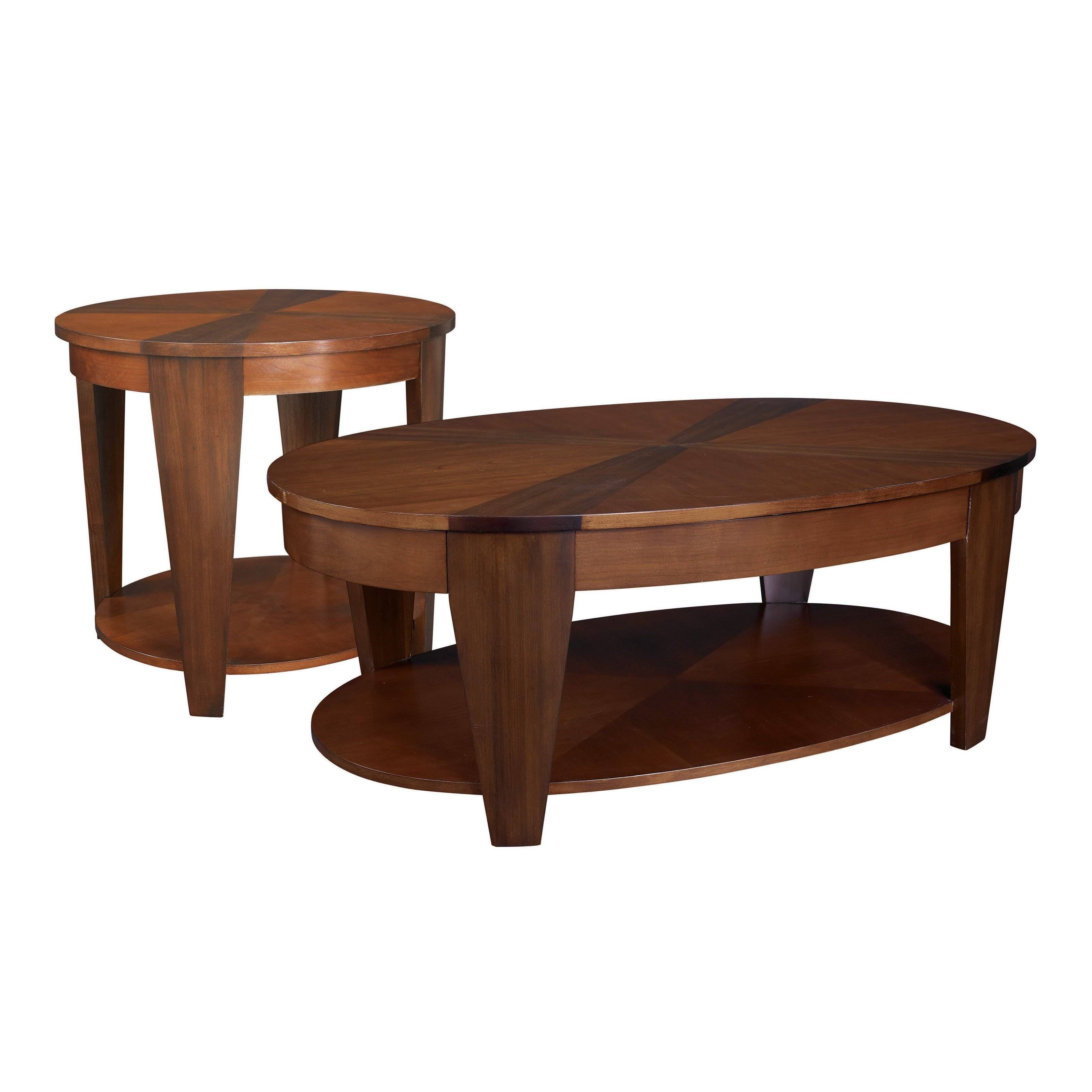 Hammary Oasis 2 Piece Oval Coffee Table Set | Hayneedle In 2 Piece Coffee Table Sets (View 20 of 30)