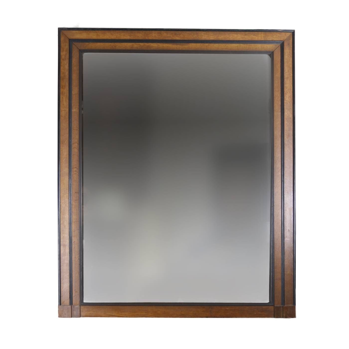 Handsome Large English Oak And Ebony Mirror Frame; Circa 1840 Intended For Large Oak Mirrors (View 10 of 25)