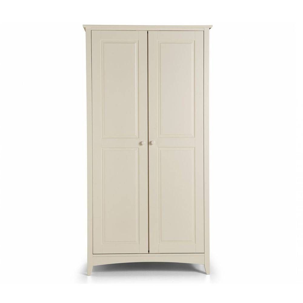 Hanging White Double Wardrobe | Cameo Stone White In Cameo Wardrobes (View 4 of 15)