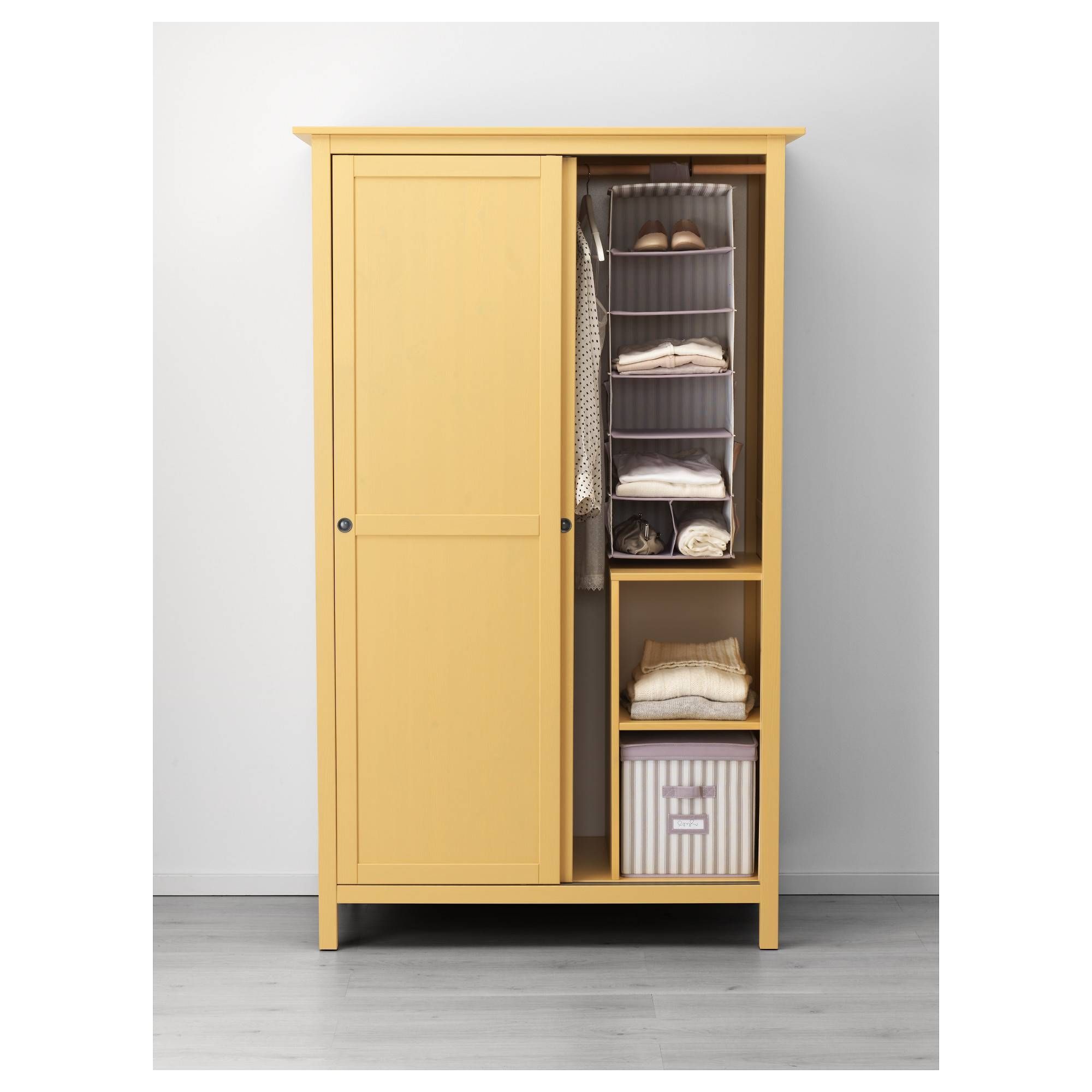 Hemnes Wardrobe With 2 Sliding Doors – Black Brown – Ikea For 2 Sliding Door Wardrobes (View 1 of 15)