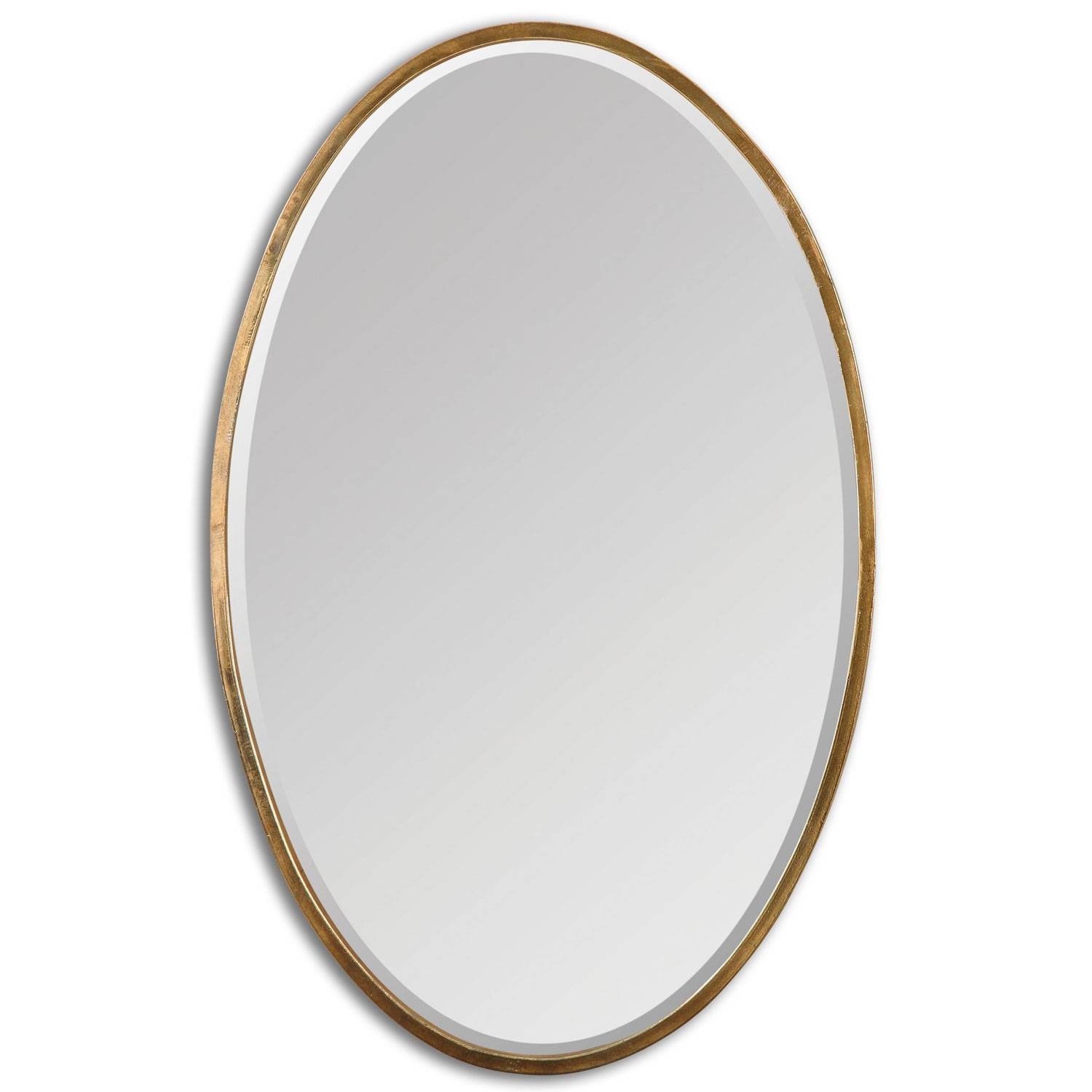 Herleva Oval Antique Gold Oval Mirror Uttermost Wall Mirror Regarding Large Oval Mirrors (Photo 1 of 25)