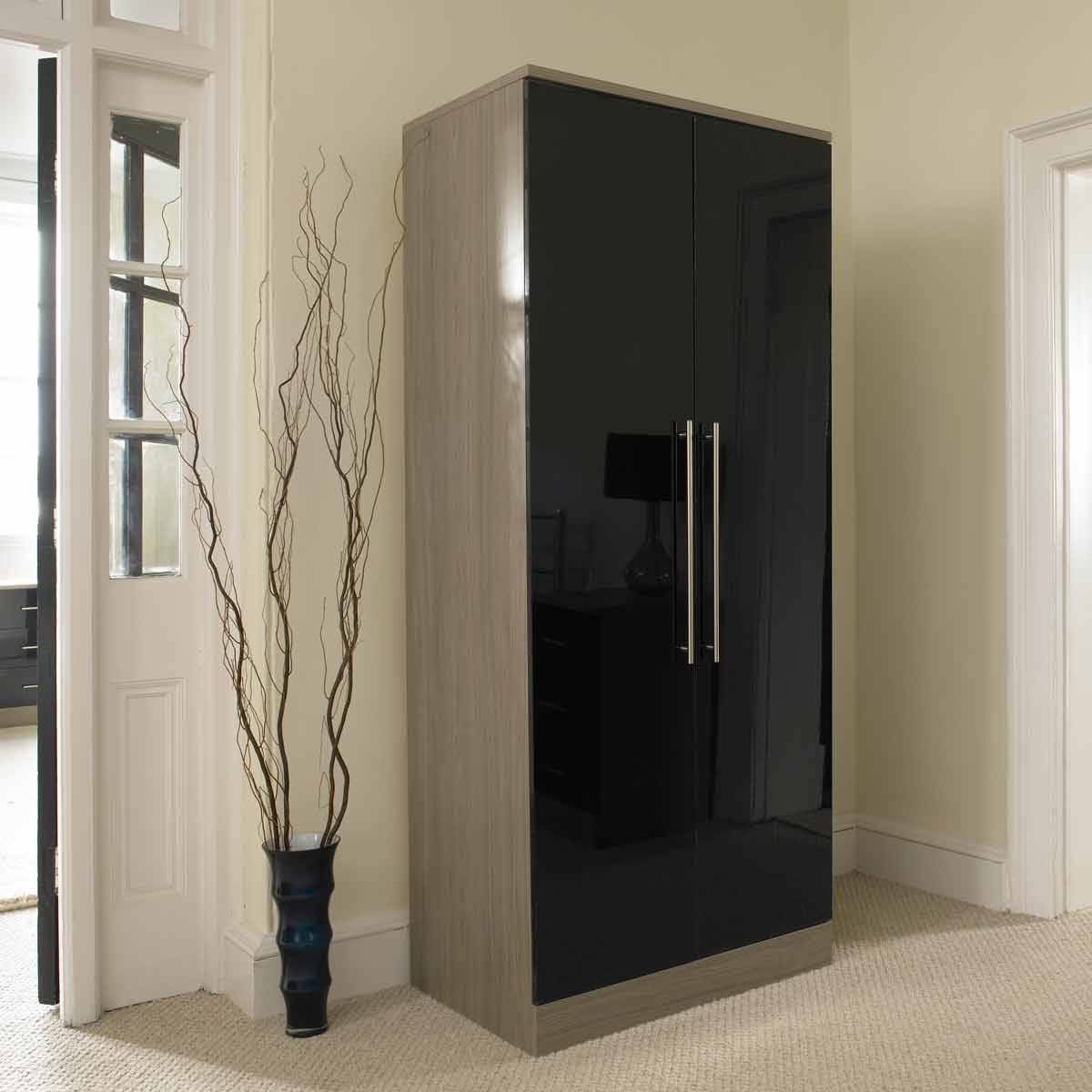 High Gloss Furniture | Ready 2 Drop Inside Black Gloss Wardrobes (View 6 of 15)