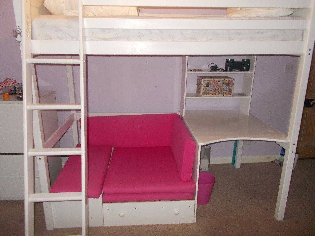 High Sleeper Bed With Desk And Sofa Bed Underneath | In Pertaining To High Sleeper With Desk And Sofa (View 6 of 30)