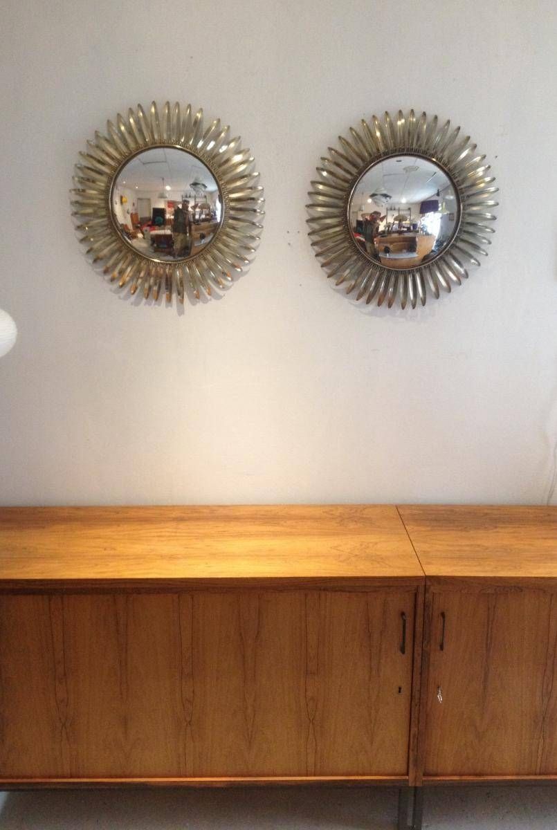 Hollywood Brass Sun Mirrors, Set Of 2 For Sale At Pamono With Sun Mirrors (Photo 8 of 25)