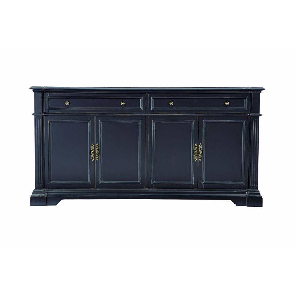 Home Decorators Collection Bufford Antique Black Buffet 9485300210 Within Black Sideboards (View 6 of 30)