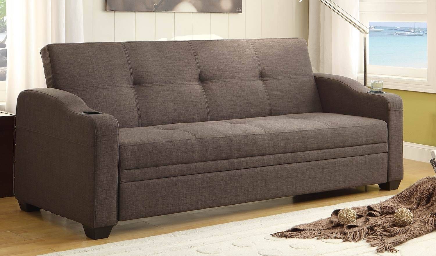 Homelegance Caffrey Elegant Lounger Sofa Bed – Dark Grey 4829ln Throughout Sofa Lounger Beds (View 8 of 30)
