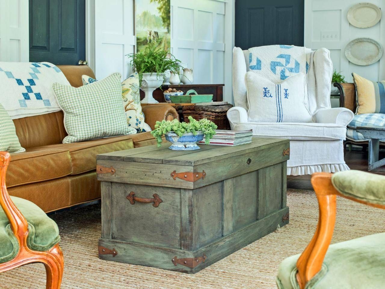 30 Photos Rustic Style Coffee Tables   How To Construct A Rustic Trunk Style Coffee Table Hgtv In Rustic Style Coffee Tables 