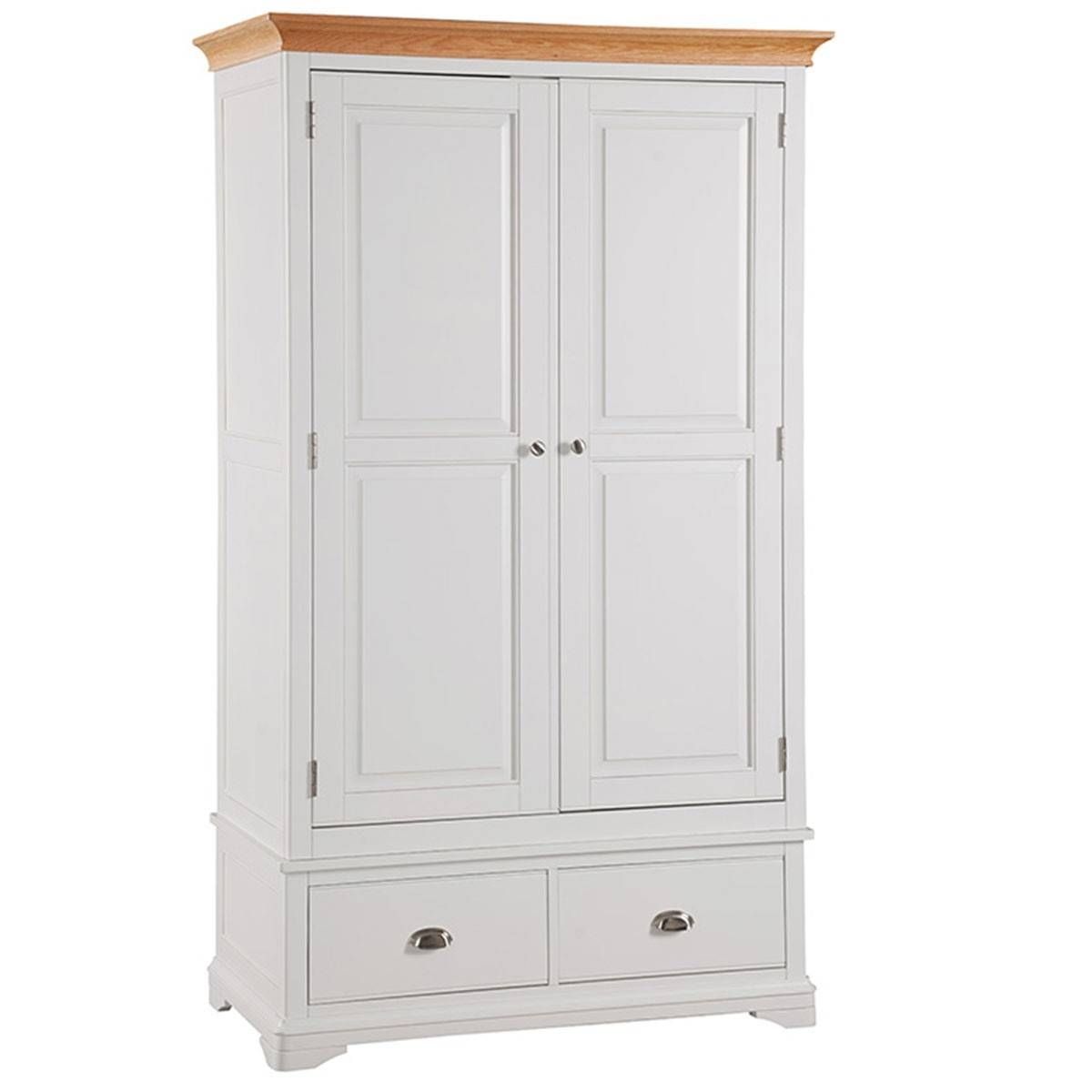 Hutch® – Harbury Light Grey Painted Double Wardrobe With Drawers Pertaining To Grey Painted Wardrobes (View 8 of 15)