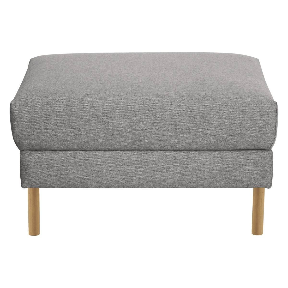 Hyde Grey Fabric Storage Footstool, Wooden Legs | Buy Now At Throughout Fabric Footstools (View 14 of 30)