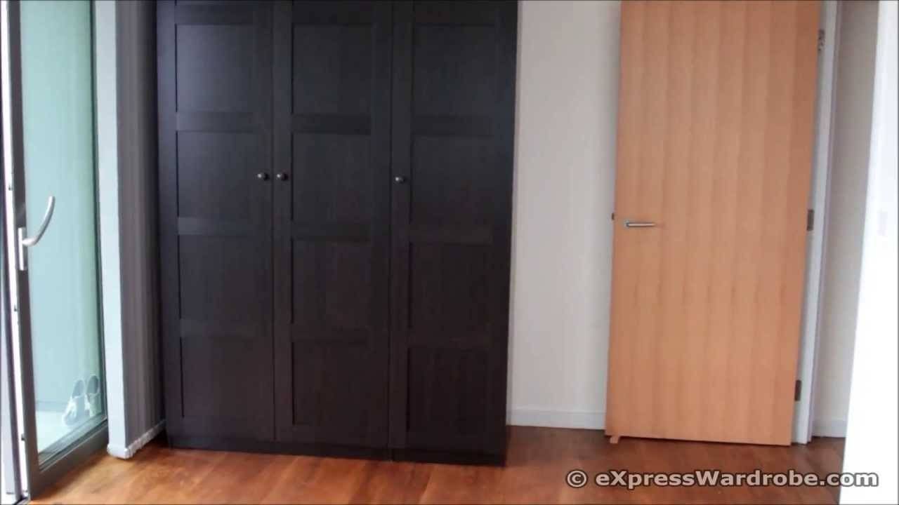 Ikea Pax Bergsbo Black Brown Door Wardrobe Design – Youtube Inside Dark Wood Wardrobes Ikea (View 7 of 30)