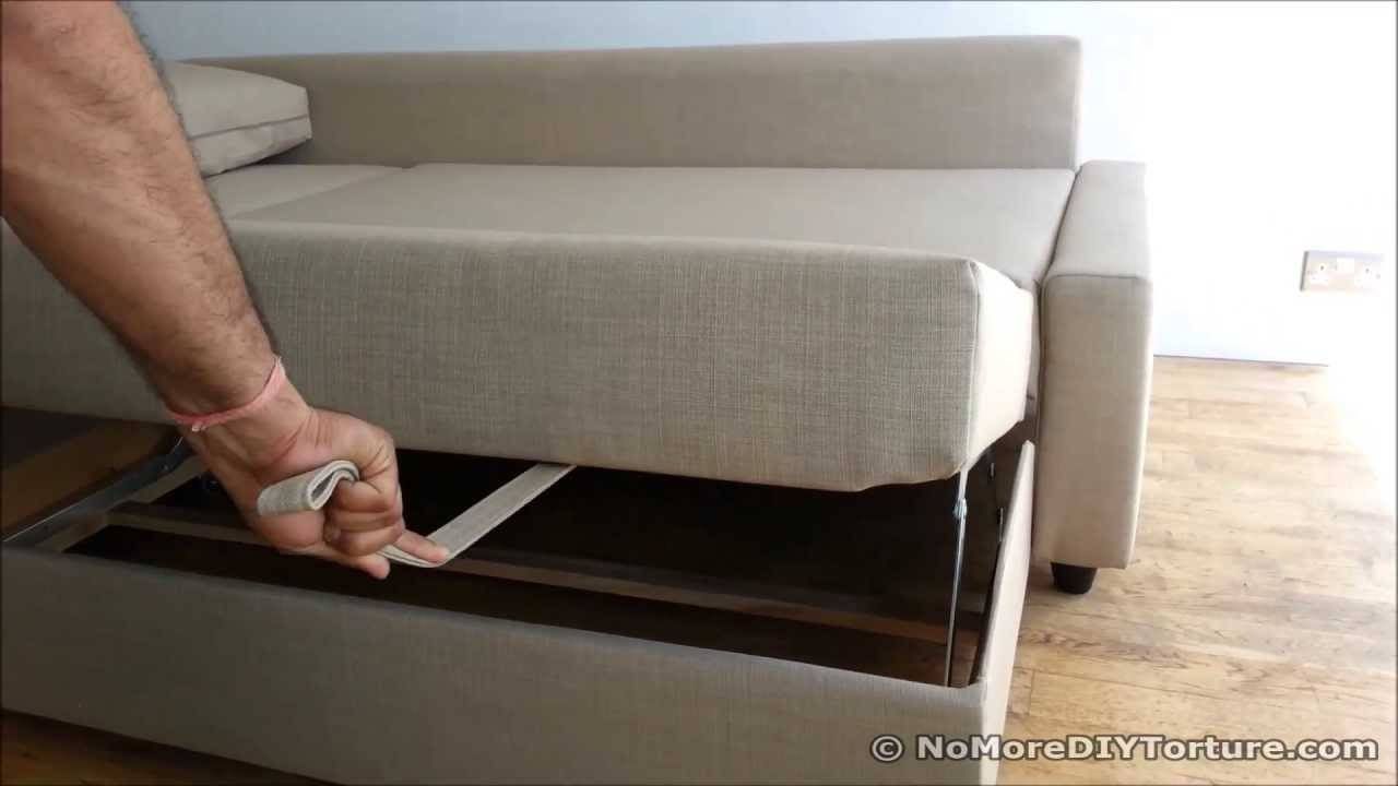 Ikea Sofa Bed Chaise Lounge Storage Design – Friheten – Youtube Throughout Ikea Storage Sofa Bed (Photo 18 of 25)