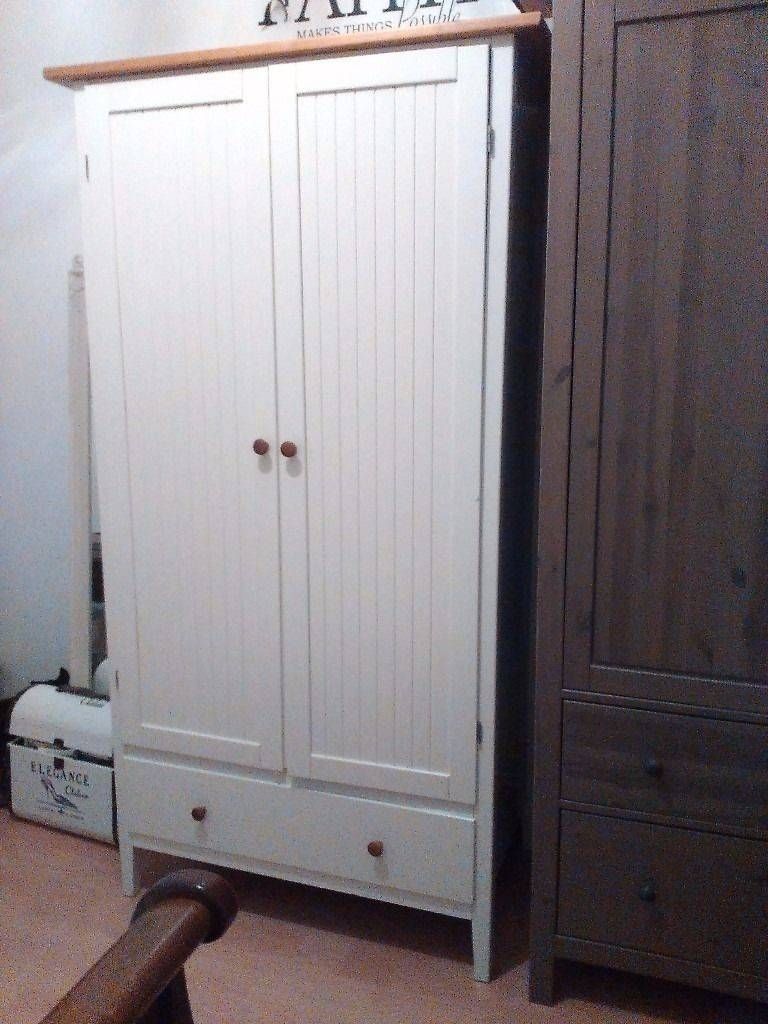 Ikea Visdalen White Country Farmhouse Style Panelled Wardrobe Inside Country Style Wardrobes (View 2 of 15)