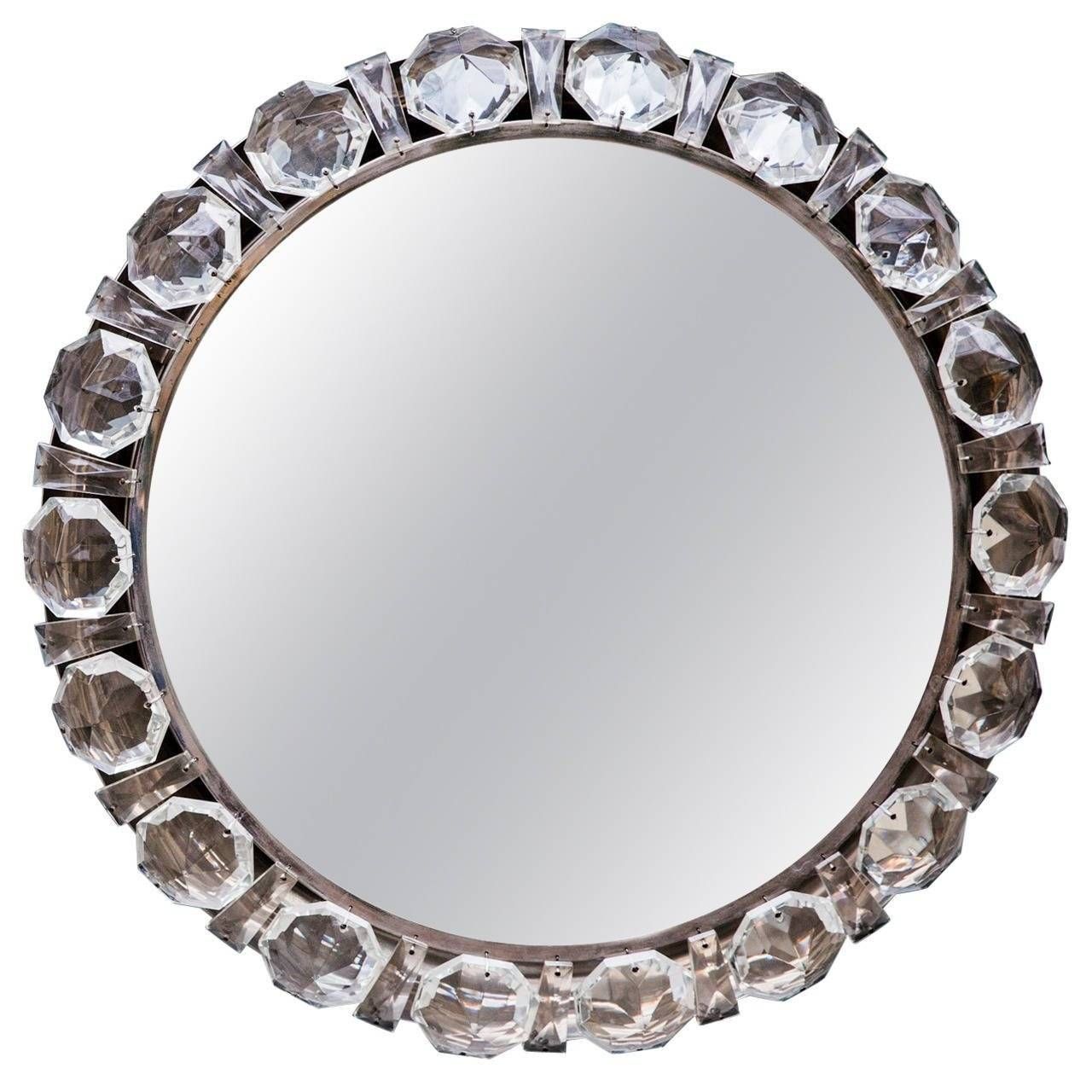 Illuminated Bakalowits Wall Mirror With Glass Crystals At 1stdibs For Wall Mirrors With Crystals (View 25 of 25)