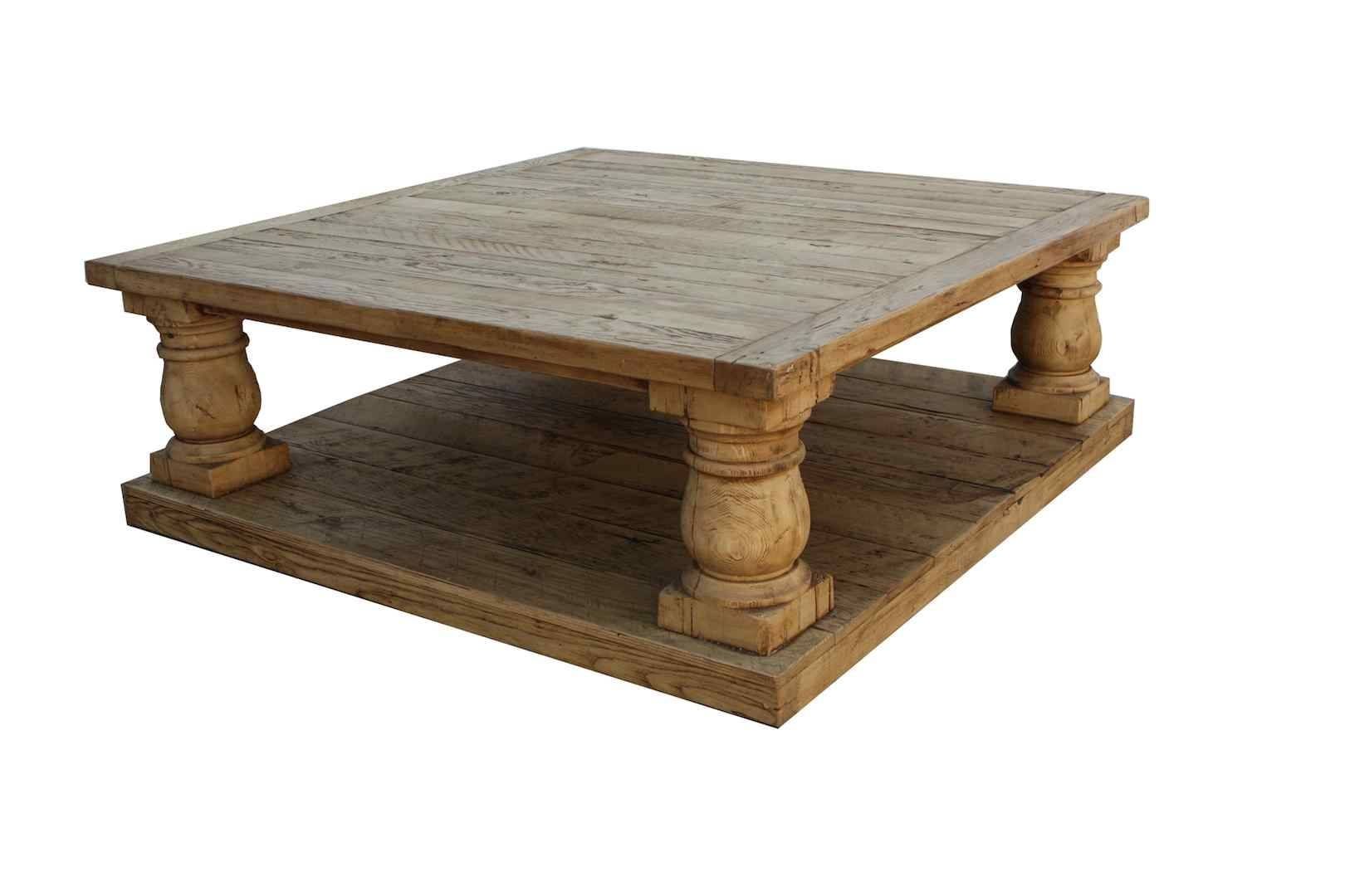 Image Reclaimed Coffee Table Design – Rustic Reclaimed Wood Coffee Intended For Chunky Rustic Coffee Tables (View 5 of 30)