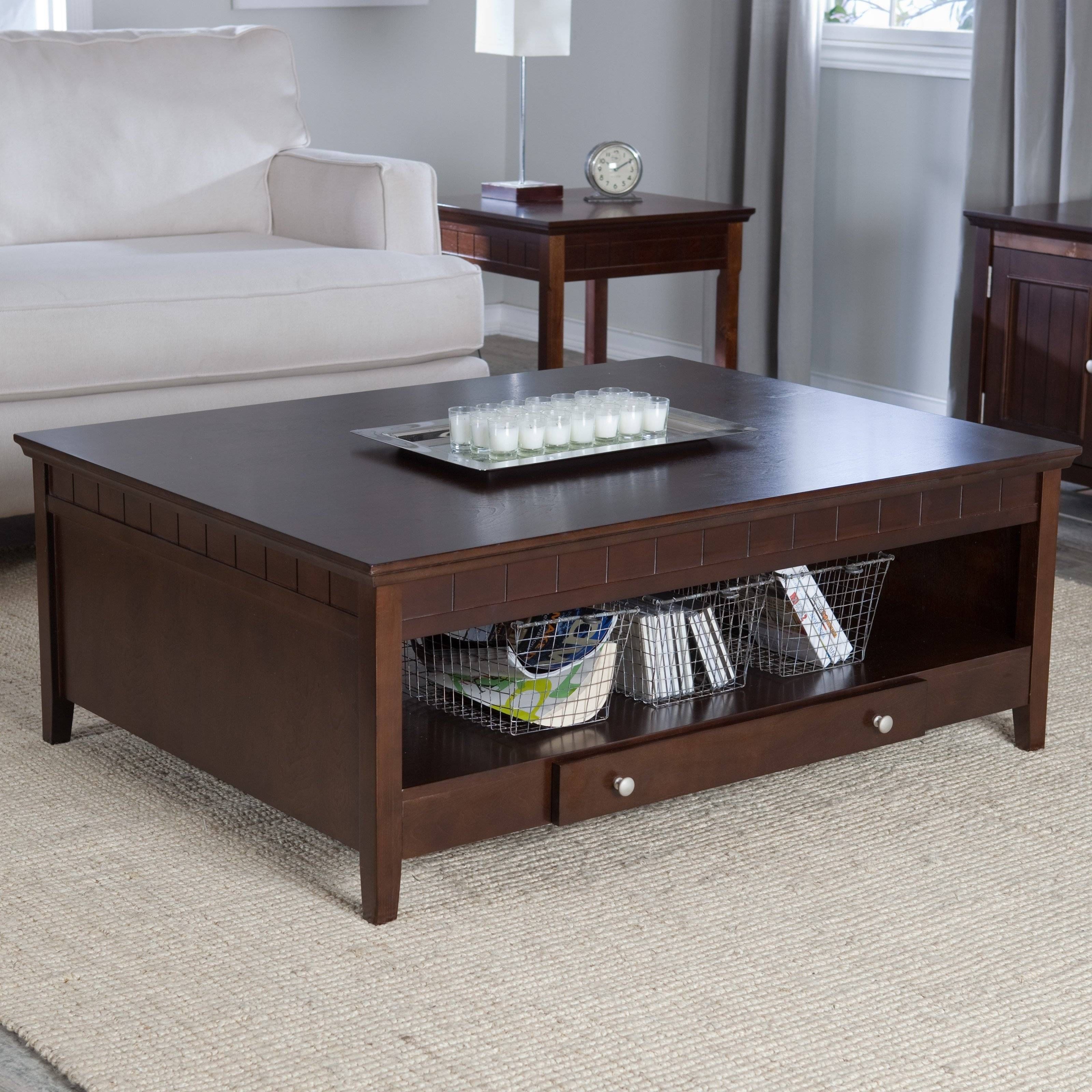 Innovation Idea Square Living Room Table Remarkable Decoration In Square Storage Coffee Tables (View 14 of 30)