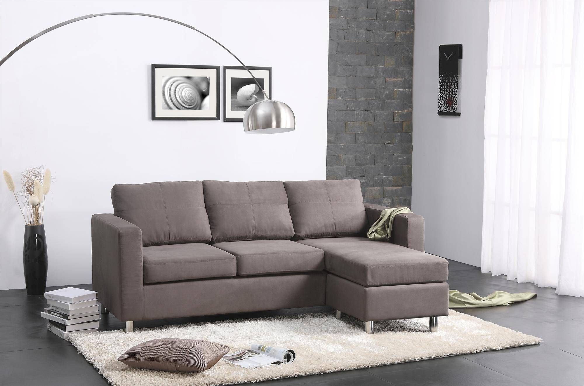 Interesting Walmart Sectional Sofas 64 On Contemporary Black Inside Contemporary Black Leather Sectional Sofa Left Side Chaise (View 16 of 30)