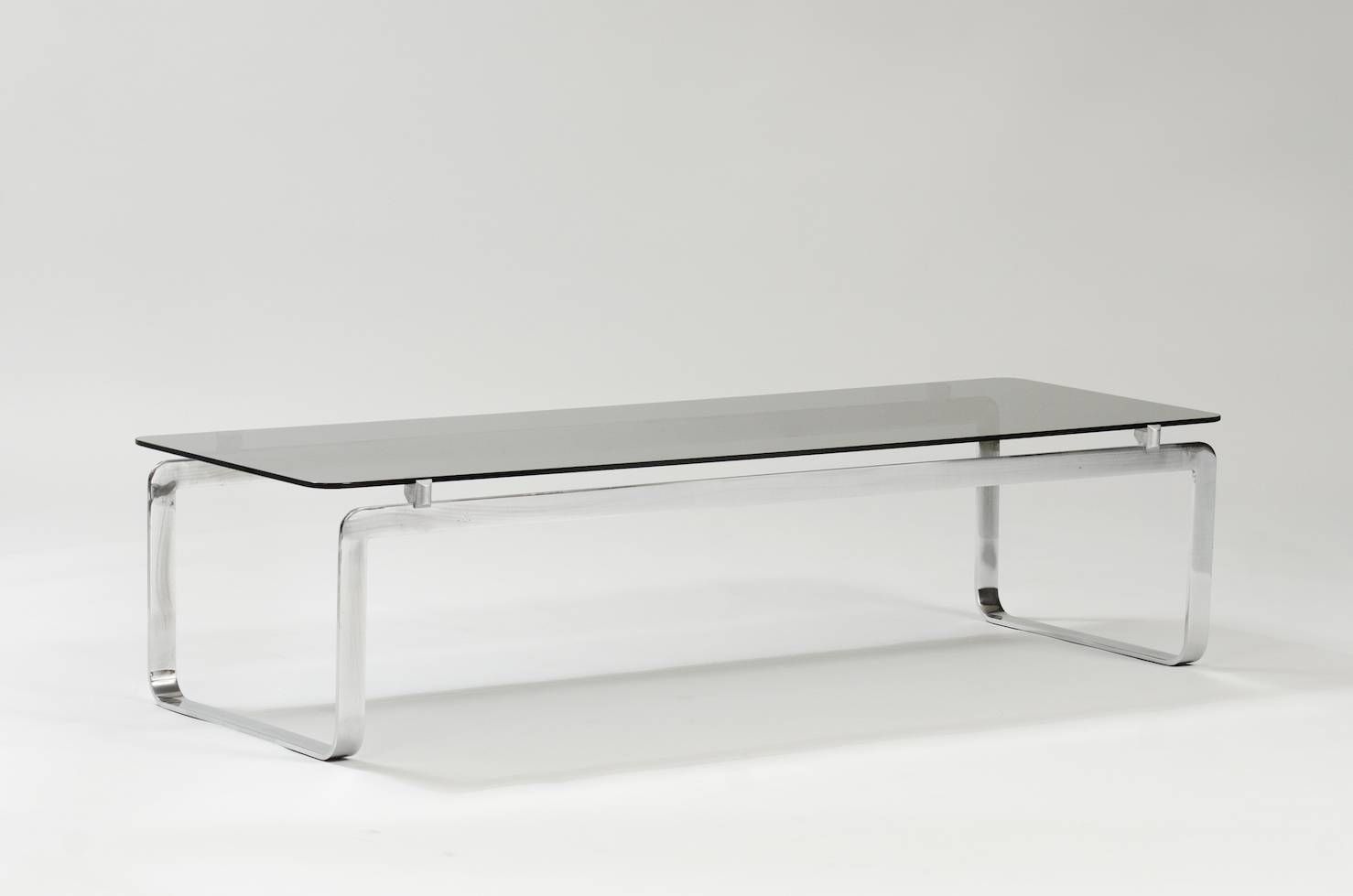 Italian Coffee Table In Chrome And Smoked Glass For Sale At Pamono With Regard To Chrome And Glass Coffee Tables (View 24 of 30)