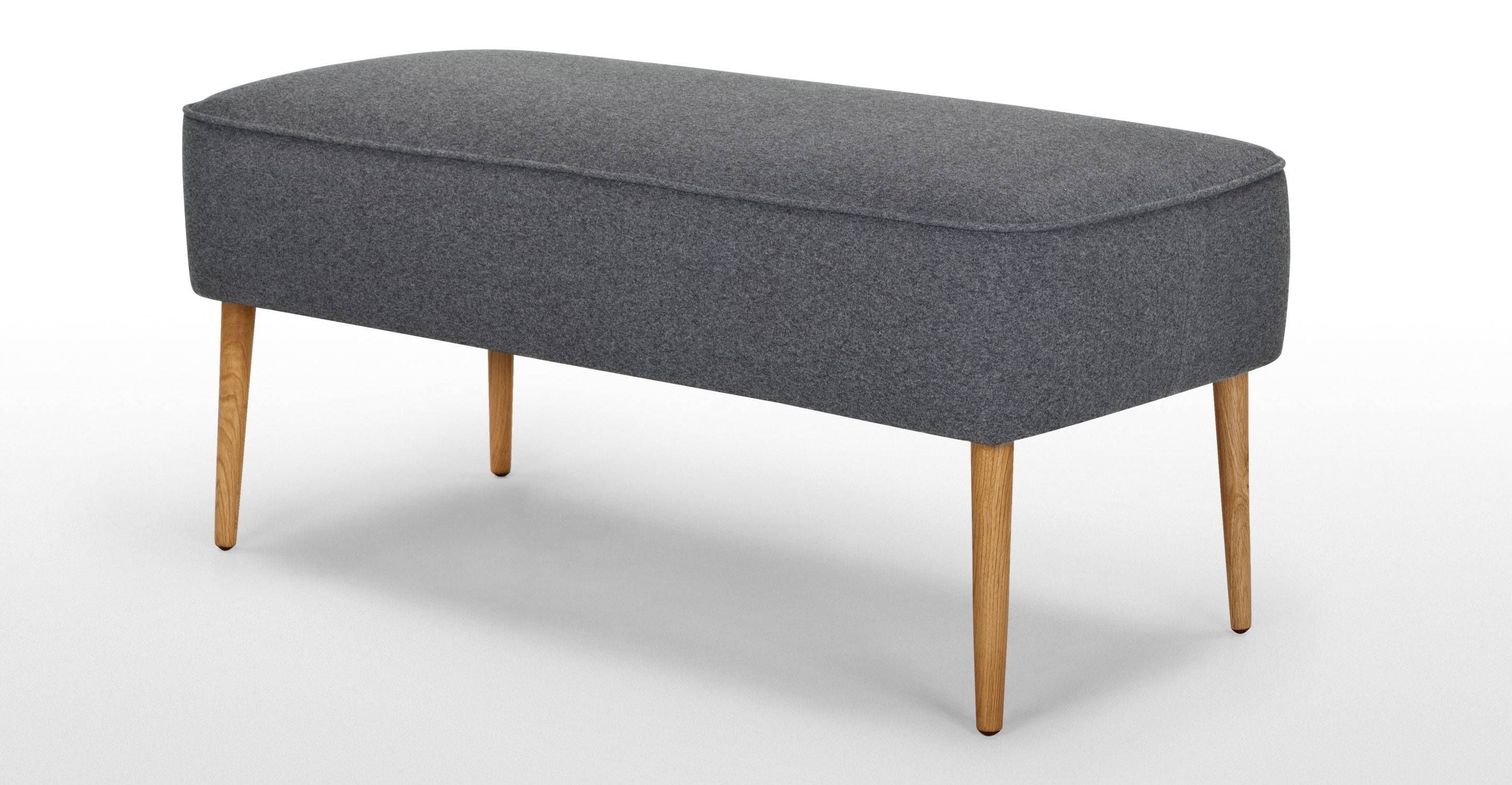 Jersey Large Footstool In Trilby Grey | Made In Large Footstools (View 9 of 30)