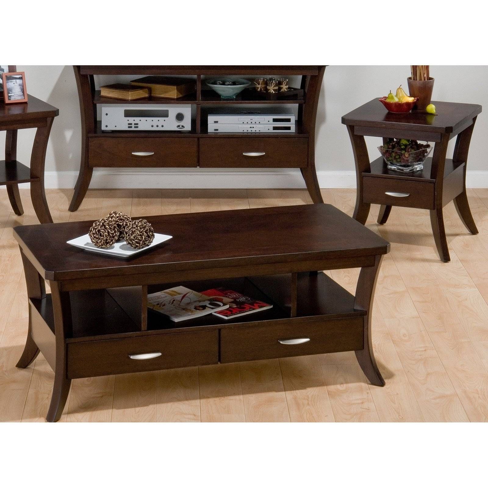 Jofran Joes Espresso Rectangular 3 Piece Coffee Table Set – Coffee Intended For Espresso Coffee Tables (Photo 26 of 30)