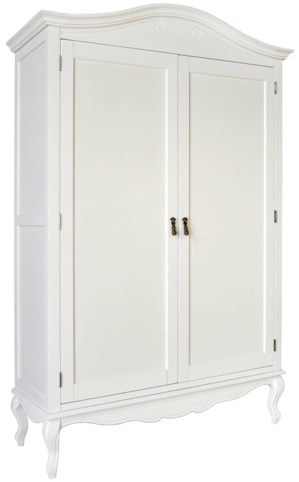 Juliette Shabby Chic White Double Wardrobe (View 2 of 15)