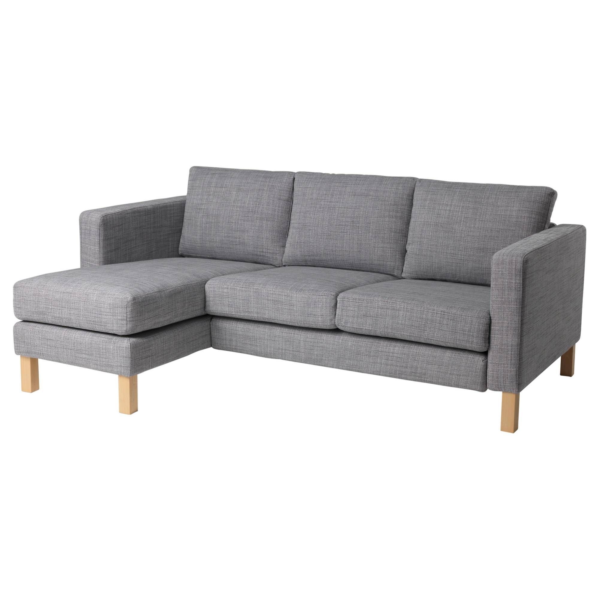 Karlstad Compact 2 Seat Sofa W Chaise Lounge – Isunda Grey – Ikea With Ikea Chaise Lounge Sofa (Photo 17 of 30)
