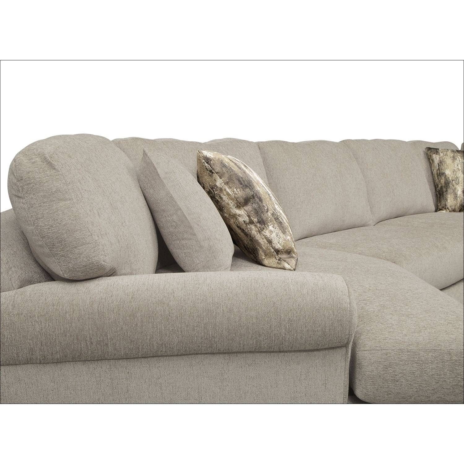 Karma 3 Piece Sectional With Left Facing Cuddler – Mink | Value Within Cuddler Sectional Sofa (View 24 of 30)