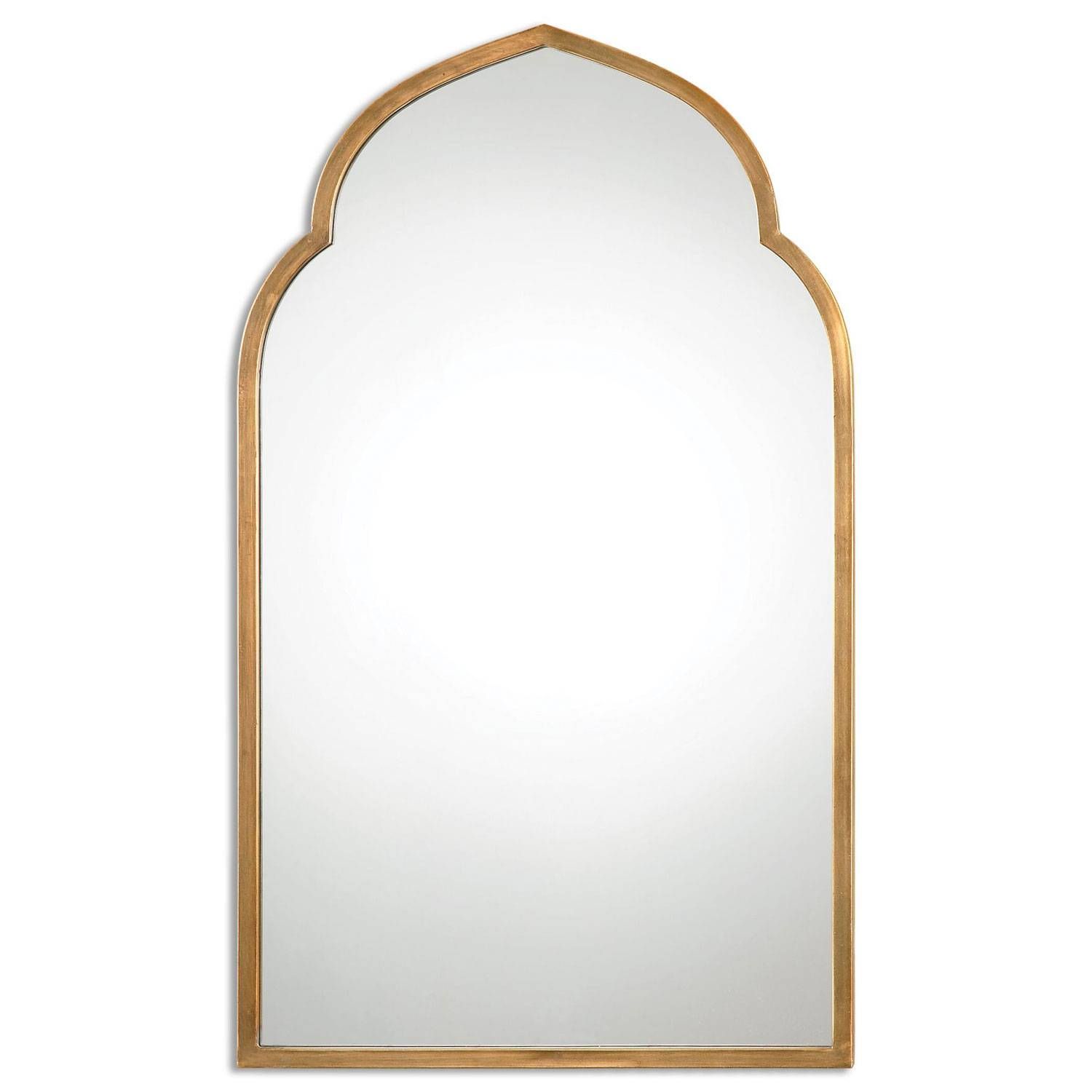 Kenitra Gold Arch Mirror Uttermost Wall Mirror Mirrors Home Decor Throughout Arched Mirrors (Photo 10 of 25)