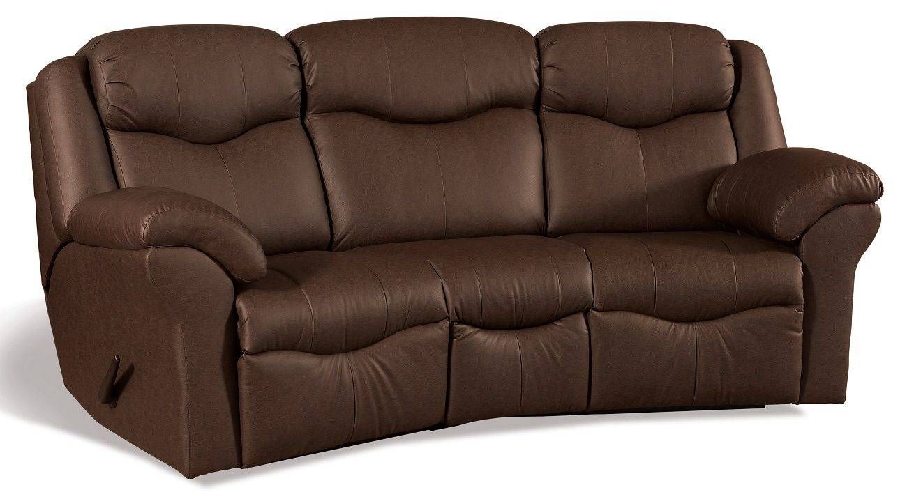 Kenwood Curved Reclining Sofa – Countryside Amish Furniture Inside Curved Recliner Sofa (View 5 of 30)