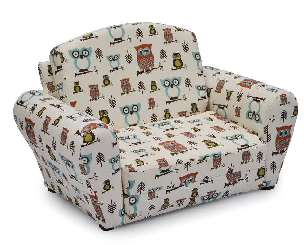 Kidzworld Hooty Village Kids Sleeper & Reviews | Wayfair Intended For Kids Sofa Chair And Ottoman Set Zebra (View 3 of 30)