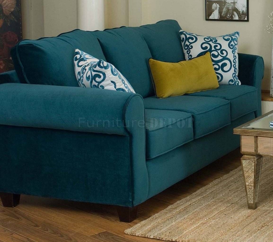 Kitchen Blue Velvet Couchblue. Cauch Sofa (View 5 of 30)