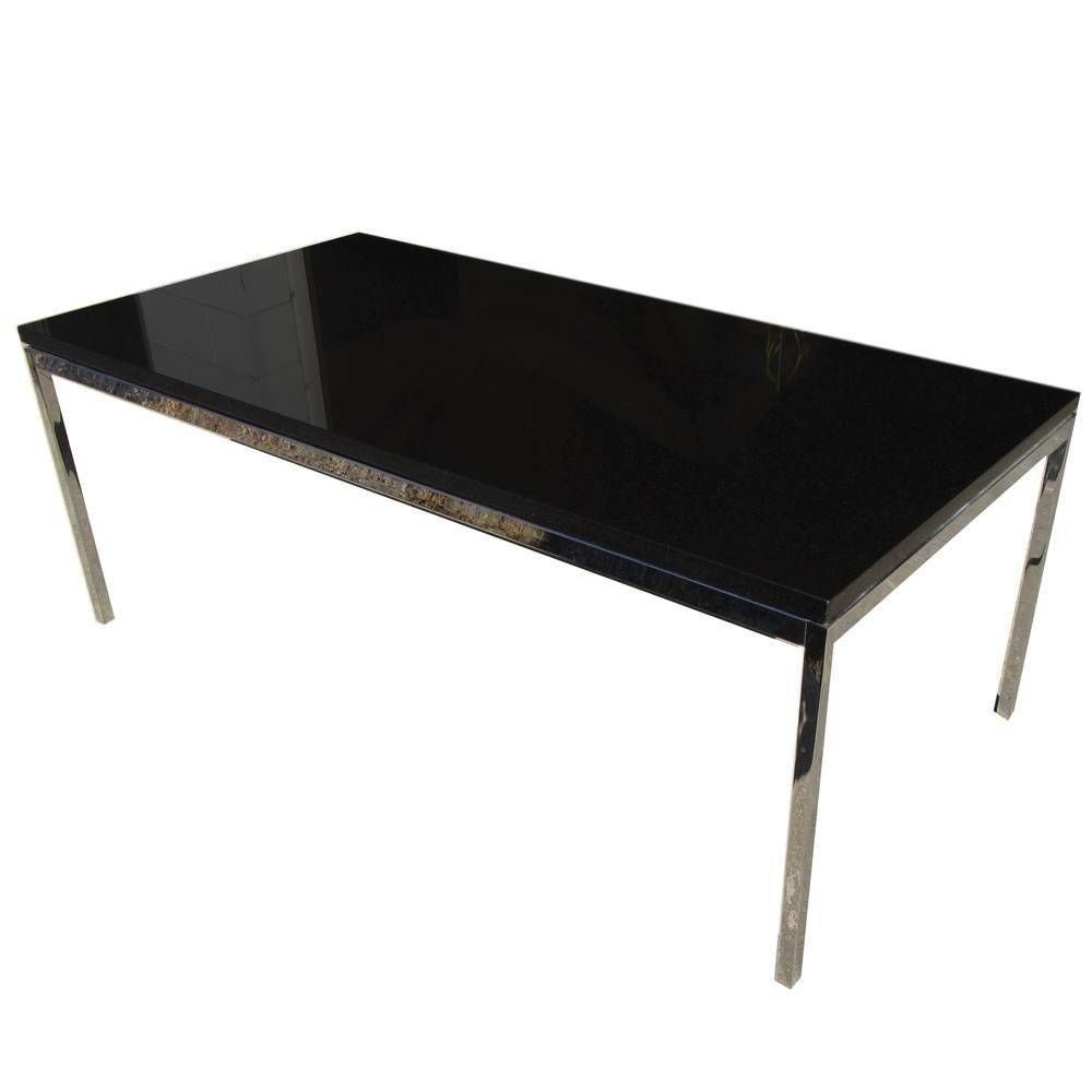 Knoll Coffee And Cocktail Tables – 57 For Sale At 1stdibs Pertaining To Chrome Coffee Table Bases (View 24 of 30)