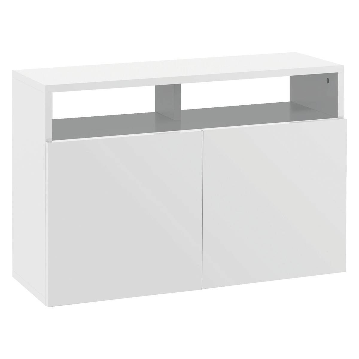 Kubrik White High Gloss Small Sideboard | Buy Now At Habitat Uk In Small Sideboards (Photo 12 of 30)