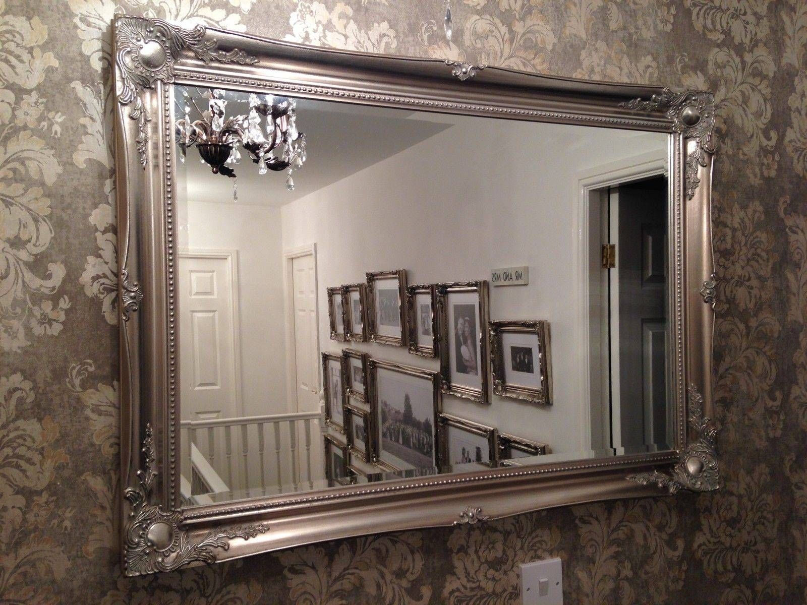 Large Antique Wall Mirror Ornate Frame Antique Ornate Wall Mirrors In Large Venetian Mirrors (Photo 16 of 25)