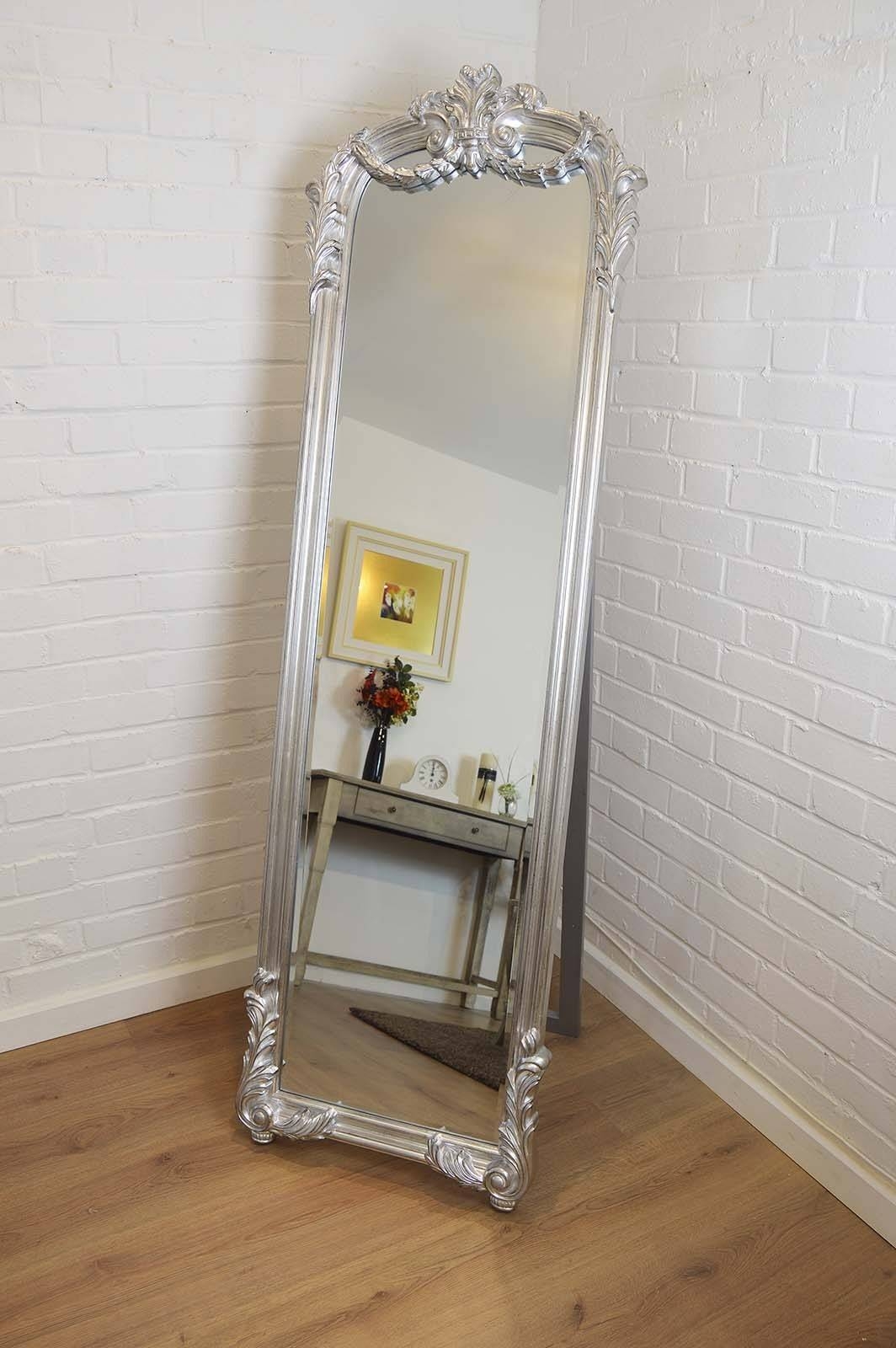 Large Free Standing Mirror 110 Stunning Decor With Silver Large Intended For Silver Free Standing Mirrors (Photo 1 of 25)