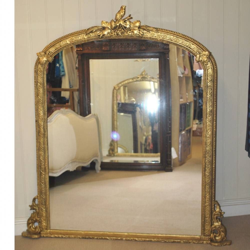 Large Gilt Overmantle Mirror 57“ X 51“ | 239376 Regarding Large Gilt Mirrors (View 13 of 25)