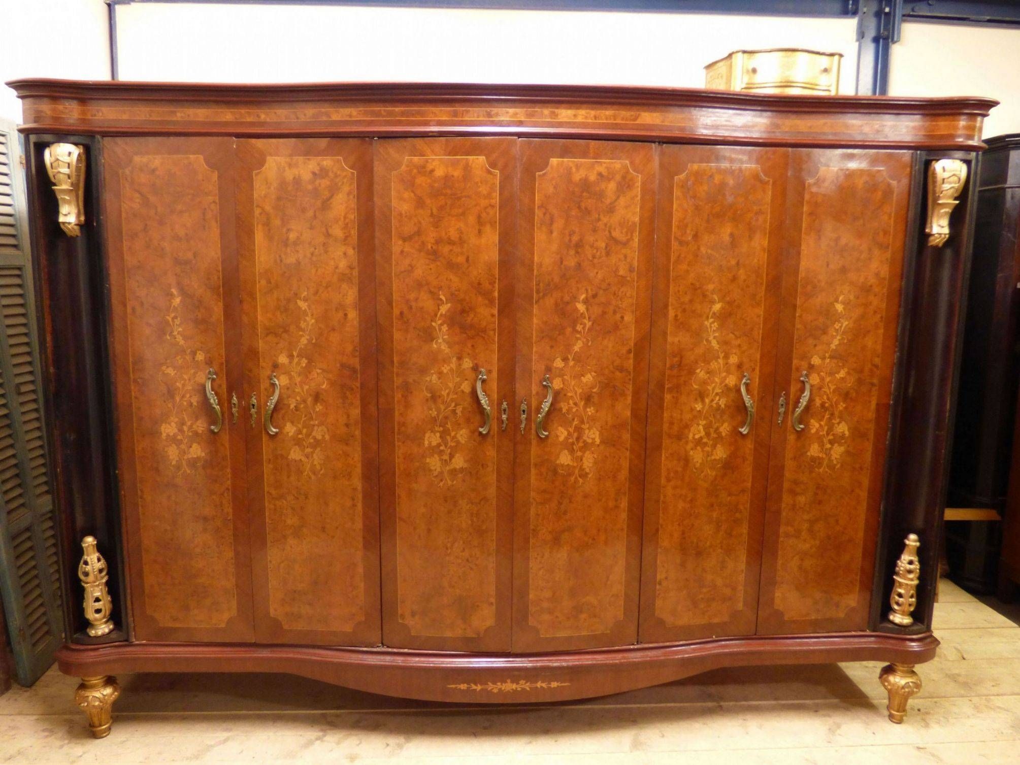 Large Impressive Vintage French Armoire Wardrobe – Wt43 – The Pertaining To French Armoire Wardrobes (Photo 8 of 15)