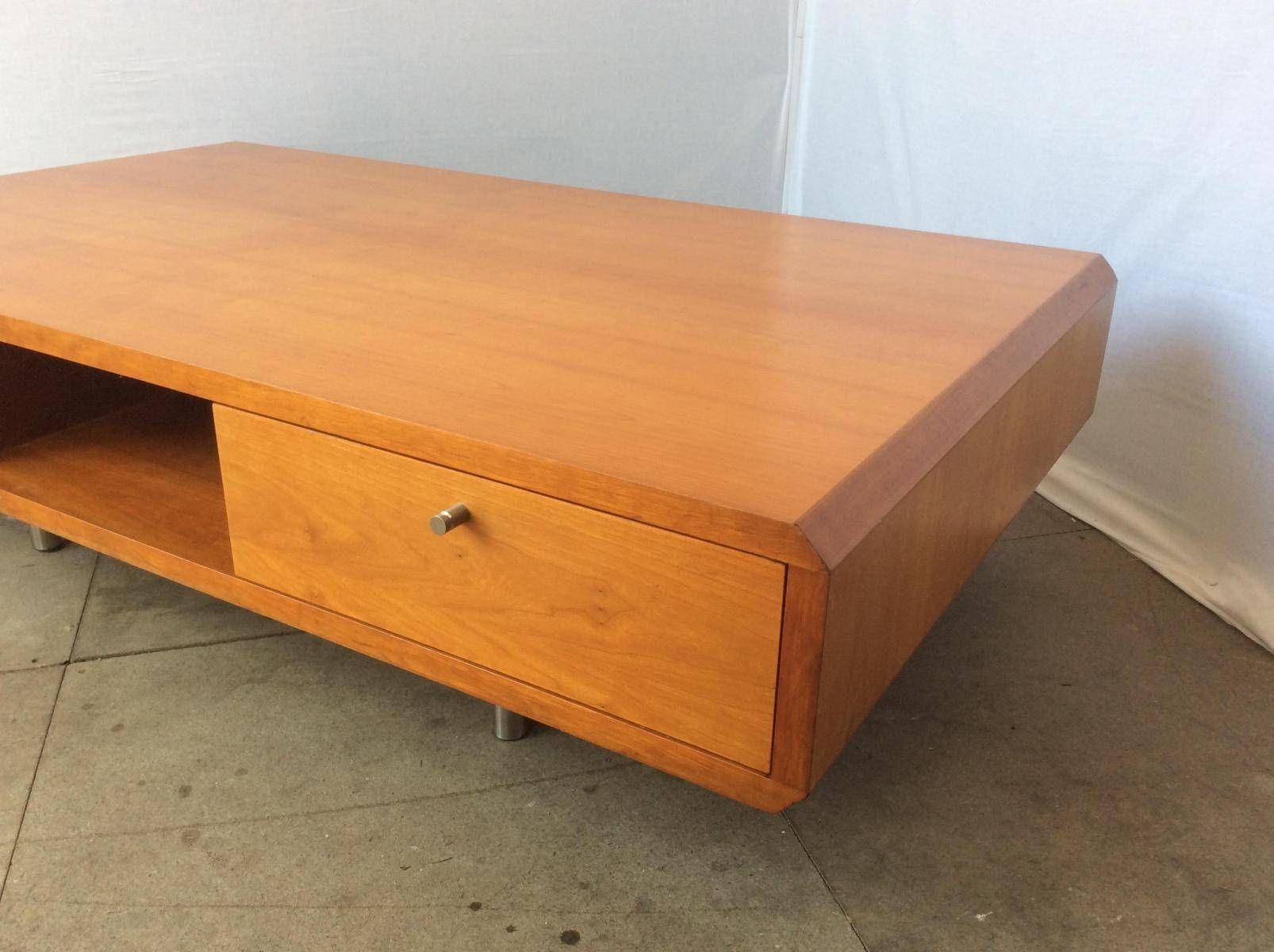Large Low Modular Four Drawer Coffee Table, 1980s For Sale At Pamono Regarding Low Coffee Tables With Drawers (Photo 29 of 30)