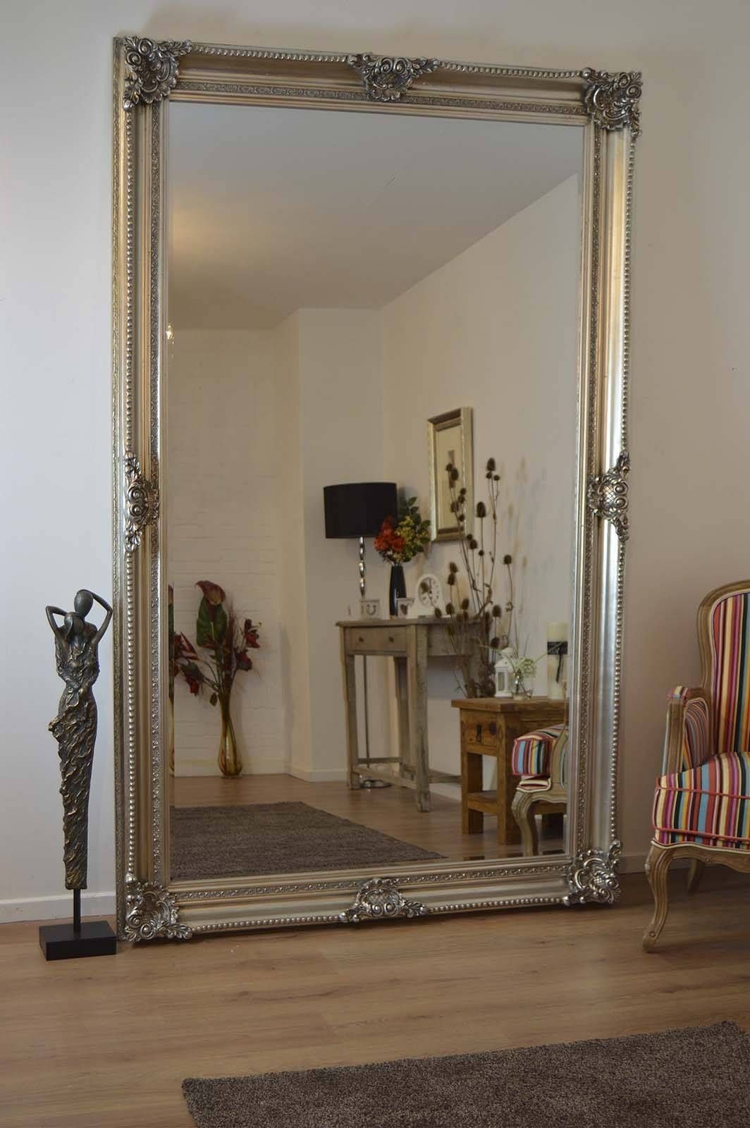 Large Silver Wall Mirror 76 Inspiring Style For Mirrors Pleasing Within Silver Rectangular Mirrors (View 6 of 25)