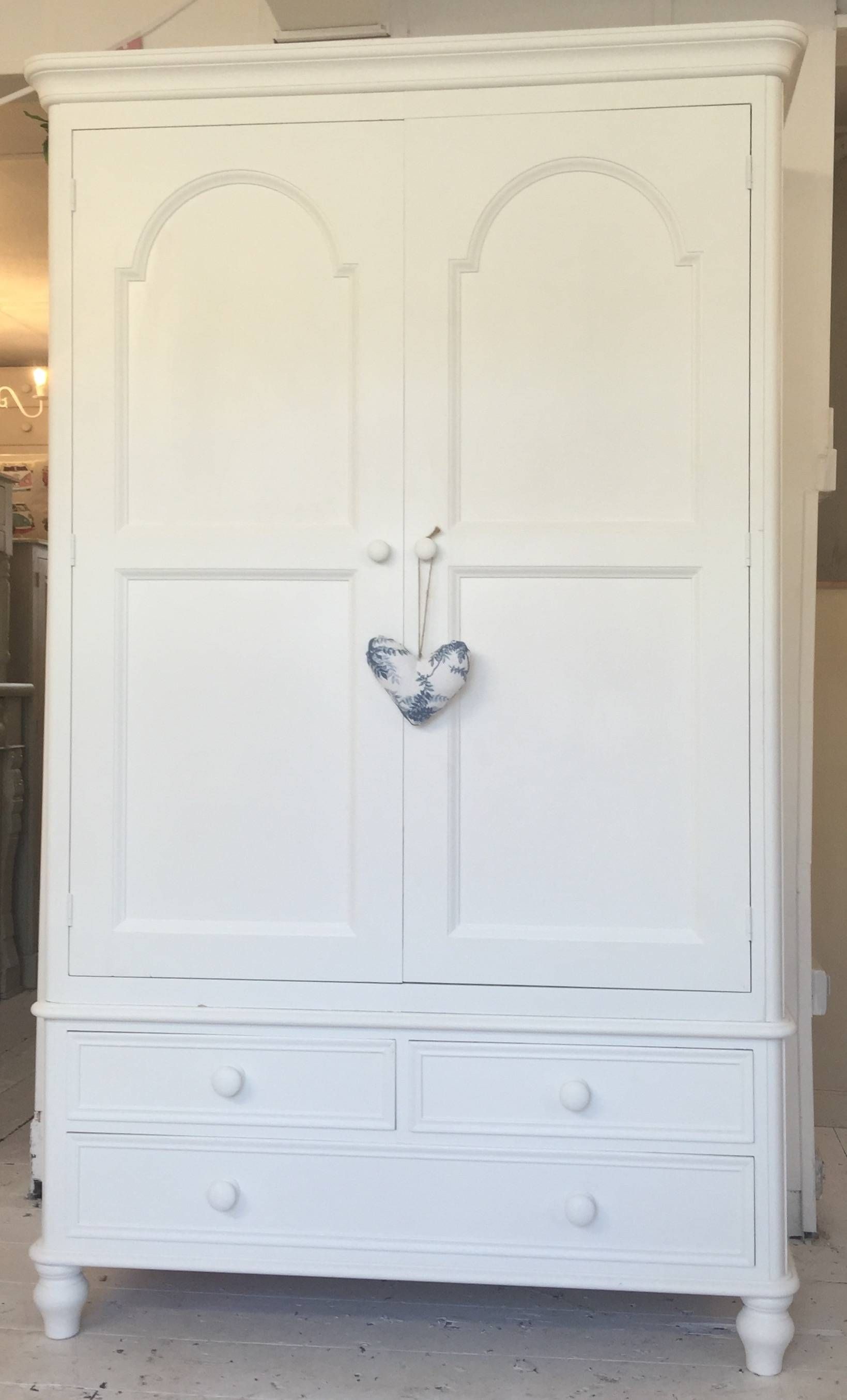 Large Solid Pine White Painted Wardrobe – Home Sweet Homehome Pertaining To White And Pine Wardrobes (View 2 of 15)