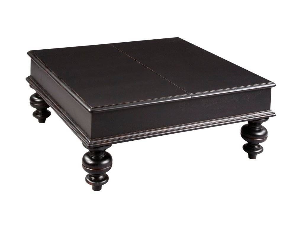 Large Square Coffee Table Black | Coffee Tables Decoration In Dark Wood Coffee Table Storages (View 13 of 30)