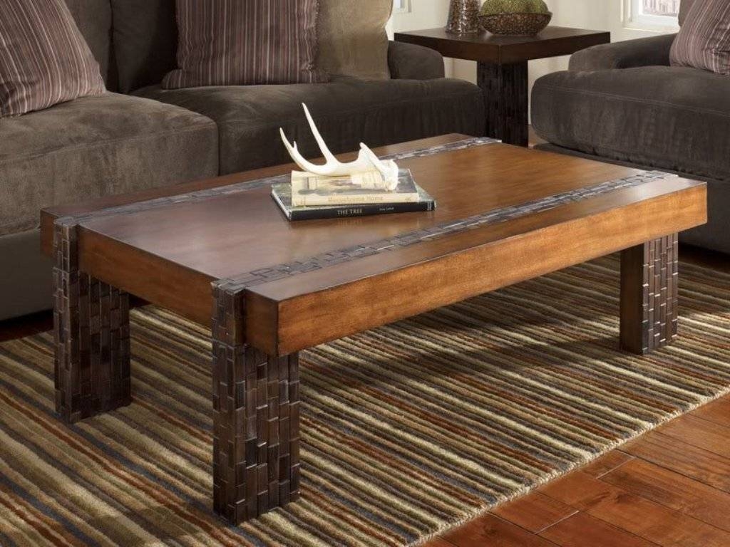 Large Square Rustic Wood Coffee Table : Build Rustic Wood Coffee Intended For Large Square Wood Coffee Tables (View 15 of 30)